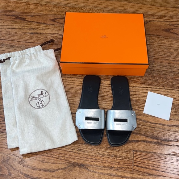 Hermes Shoes - HERMES Calfskin View Sandals - Full Set